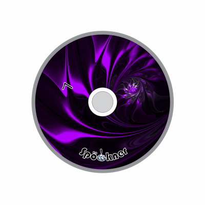 Spöckner "Blüte / violett schwarz" Eisstock